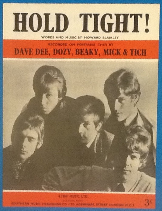 Dave Dee Dozy Beaky Mick & Tich Hold Tight! Original Mint Sheet Music 1966