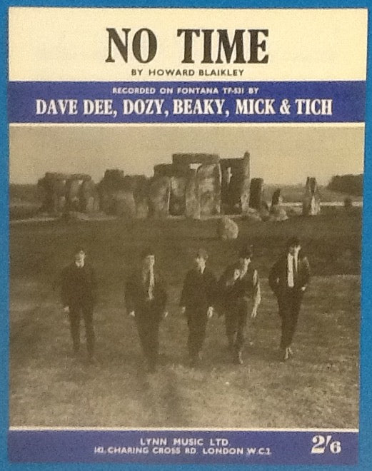 Dave Dee Dozy Beaky Mick & Tich No Time Original Mint Sheet Music 1964