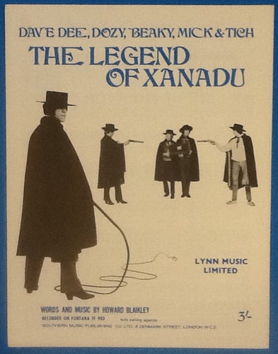 Dave Dee Dozy Beaky Mick & Tich The Legend of Xanadu Original Mint Sheet Music 1968