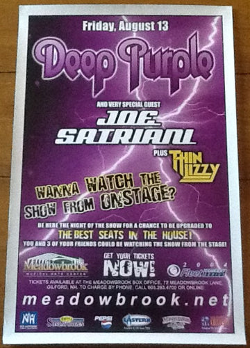 Deep Purple Thin Lizzy Original Concert Tour Gig Poster Meadowbrook Arts Center Gilford 2004