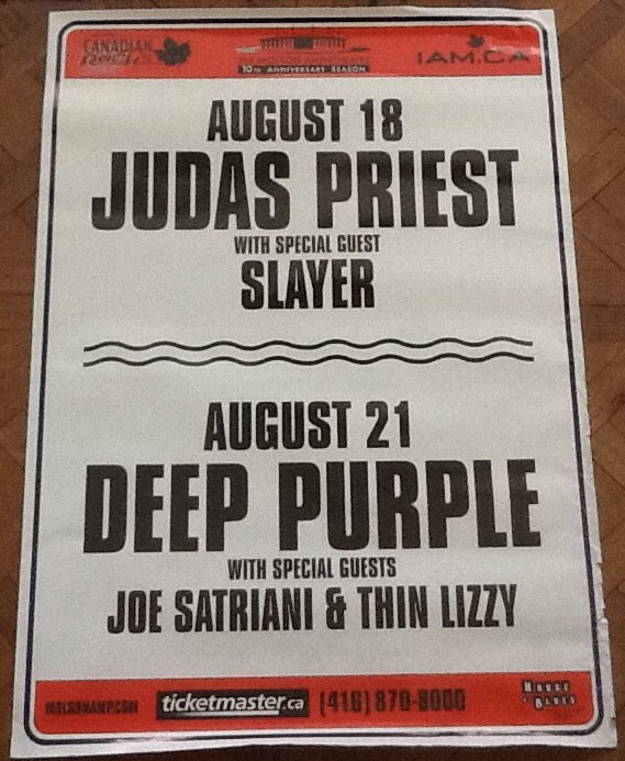 Deep Purple Judas Priest Thin Lizzy Original Concert Tour Gig Poster Molson Amphitheatre Toronto 2004