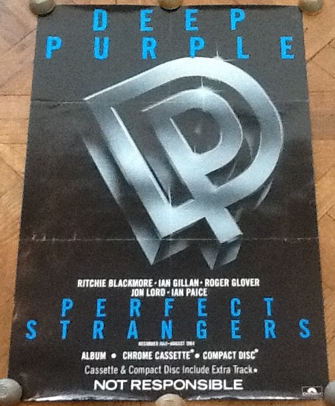 Deep Purple Perfect Strangers Original Promotional Poster 1984