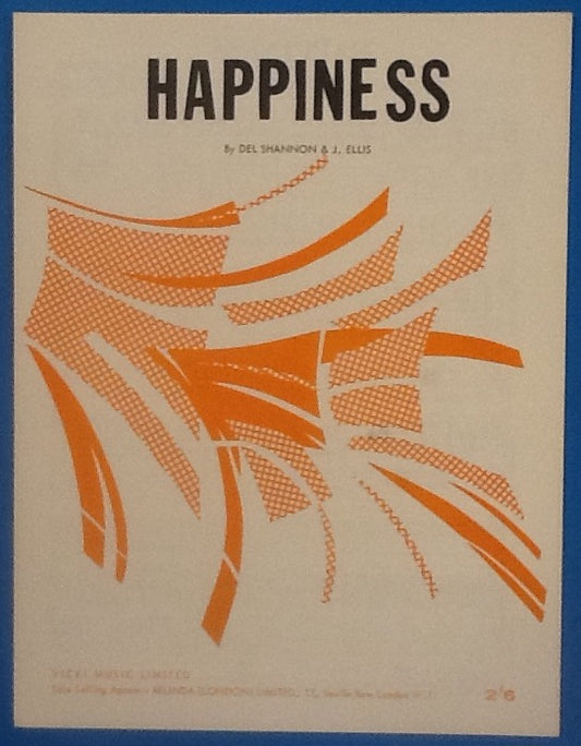 Del Shannon Happiness Original Mint Sheet Music 1963