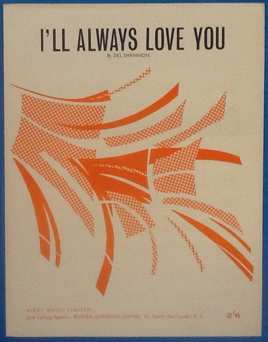 Del Shannon I'll Always Love You Original Mint Sheet Music 1963