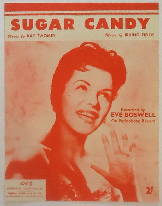 Eve Boswell Sugar Candy Original Mint Sheet Music 1957