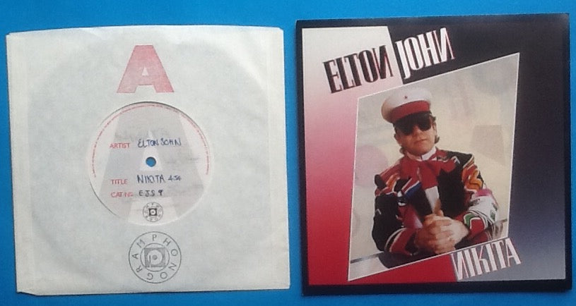 Elton John Nikita One Sided 1 track 7" Acetate Phonogram 1985