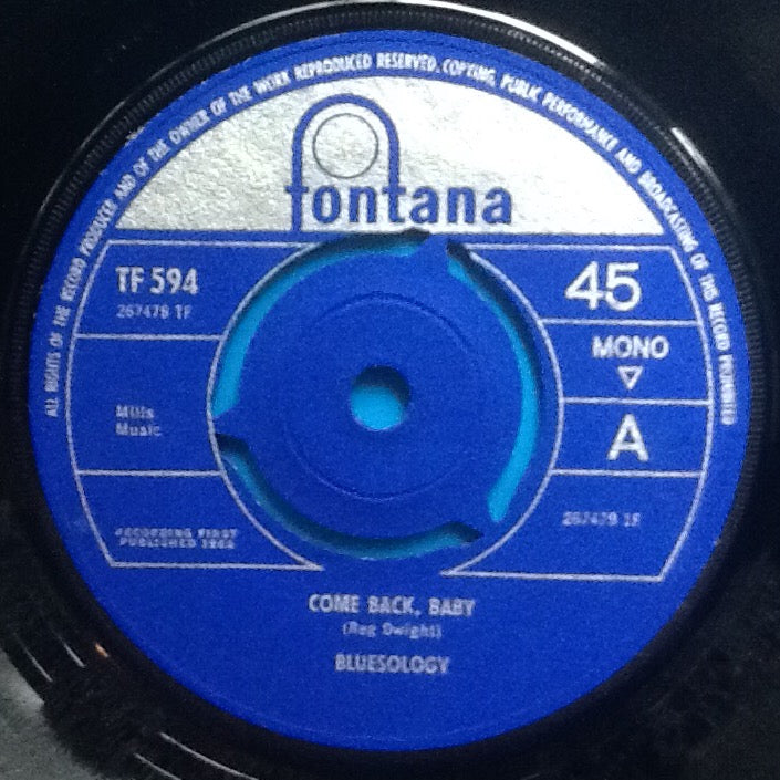 Elton John Bluesology 7" 45 Come Back Baby Fontana 1965