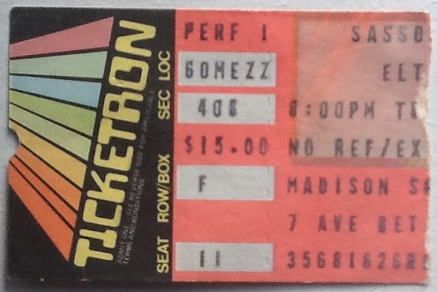 Elton John Original Used Concert Ticket Madison Square Garden New York 23rd Oct 1984
