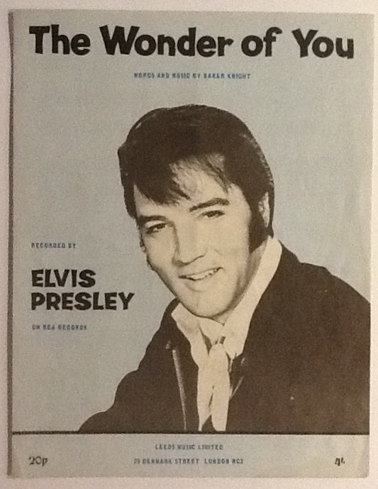 Elvis Presley The Wonder of Love Original Sheet Music 1958