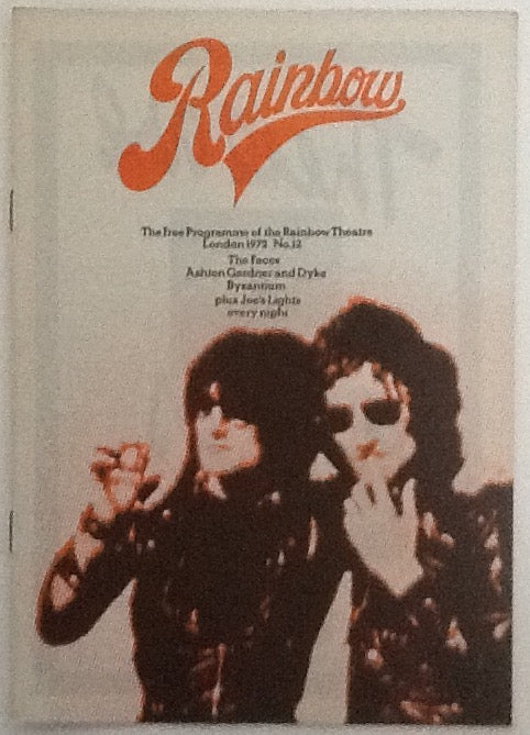 Faces Original Concert Programme Rainbow Theatre London Feb 1972