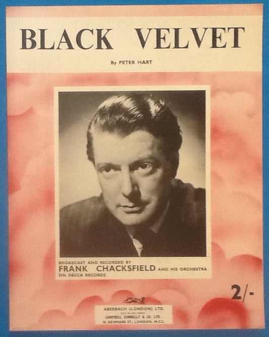 Frank Chacksfield Black Velvet Original Mint Sheet Music