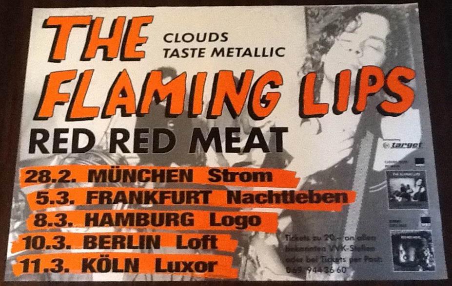 Flaming Lips Original Concert Tour Gig Poster Germany 1995