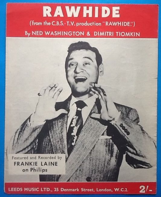 Frankie Laine Rawhide Original Sheet Music 1953