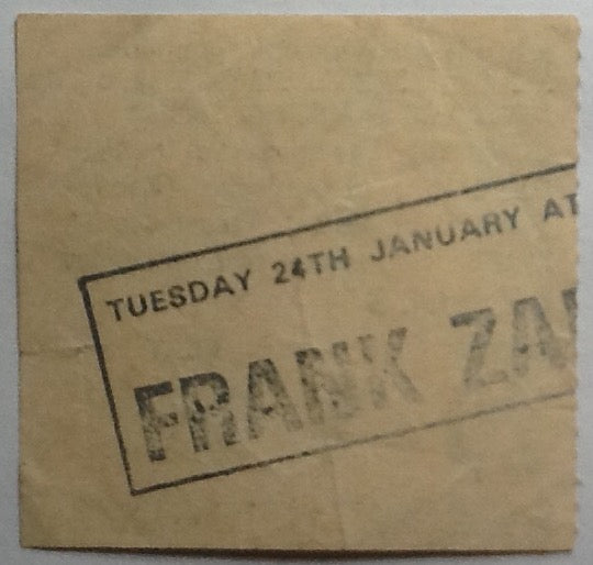 Frank Zappa Original Used Concert Ticket Hammersmith Odeon London 24 Jan 1978