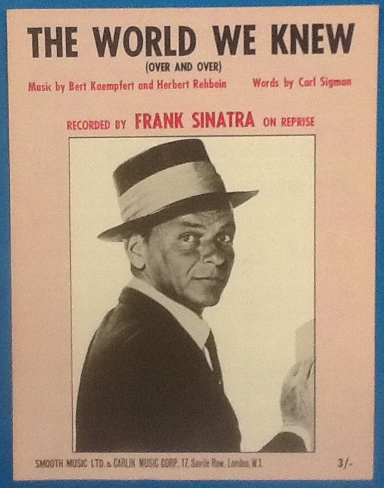 Frank Sinatra The World We Knew Original Mint Sheet Music 1967
