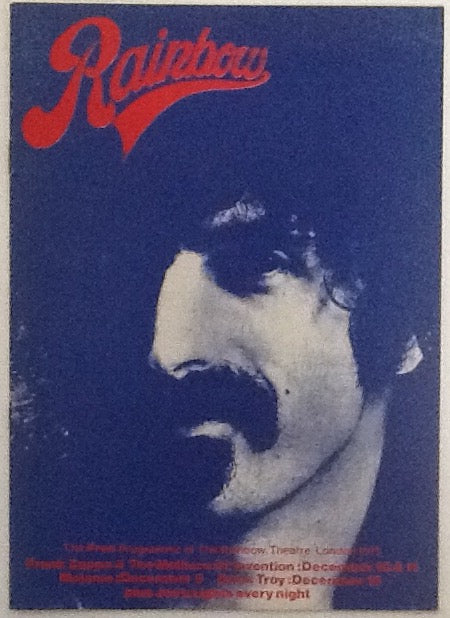 Frank Zappa Doris Troy Original Concert Programme Rainbow Theatre London Dec 1971