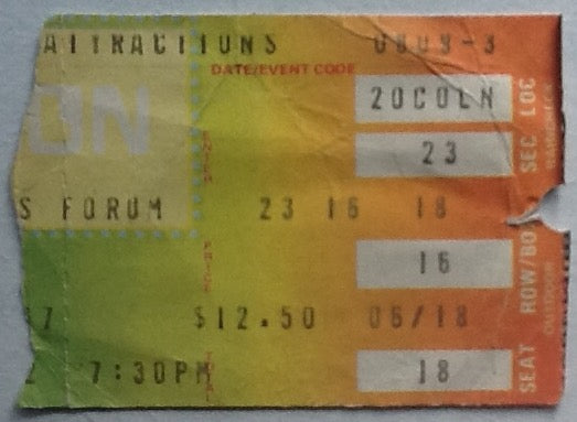 Genesis Original Used Concert Ticket Forum Los Angeles 1982