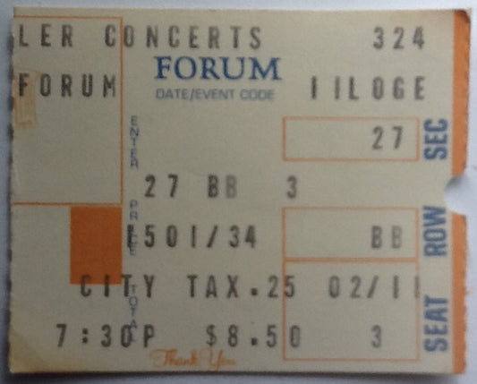 Genesis Original Used Concert Ticket Forum Los Angeles 1977