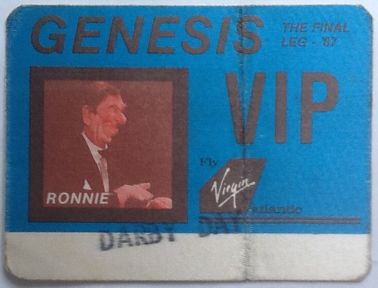 Genesis Original Unused Concert VIP Pass Ticket Hippodrome de Vincennes Paris 1987