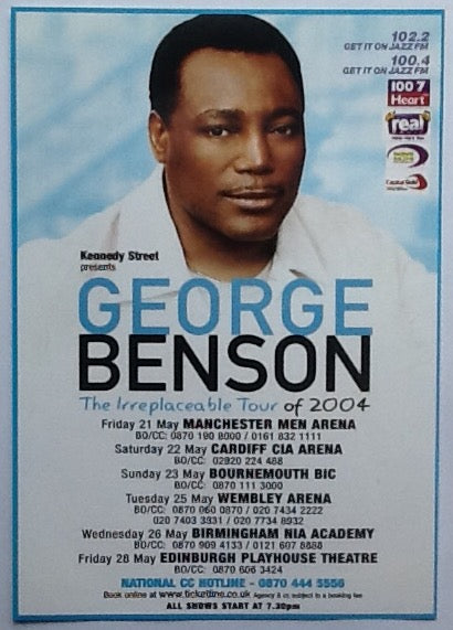 George Benson Original Concert Handbill Flyer The Irreplaceable Tour 2004