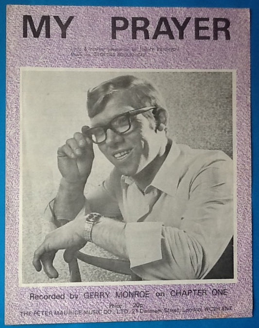 Gerry Monroe My Prayer Original Sheet Music 1970