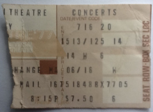 Heart Original Used Concert Ticket Universal Amphitheatre 16th July 1977