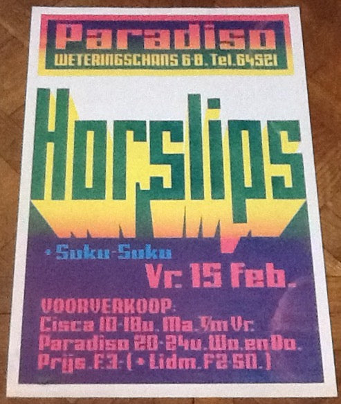 Horslips Original Concert Tour Gig Poster Paradiso Club Amsterdam 1974