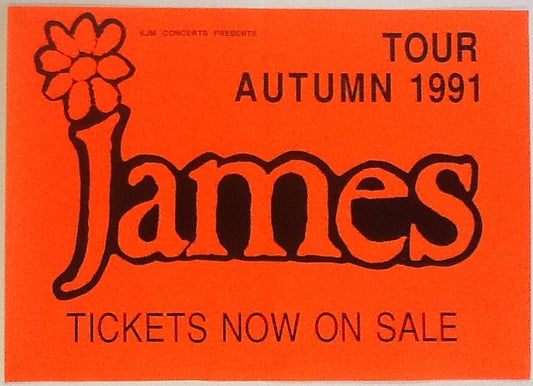 James Original Concert Tour Poster Autumn Tour UK 1991