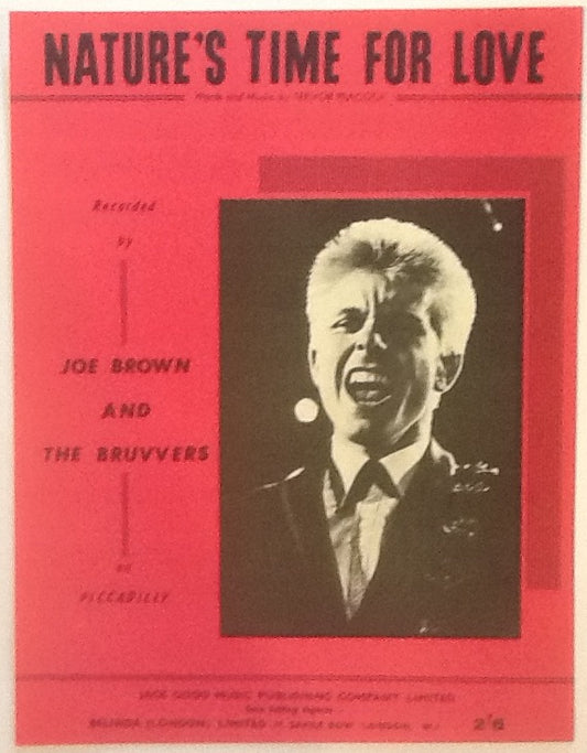 Joe Brown and The Bruvvers Nature's Time For Love Original Mint Sheet Music 1963