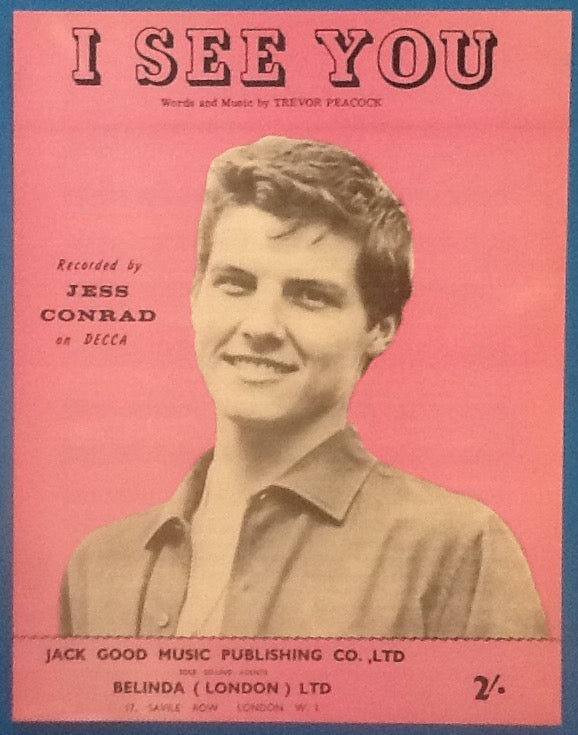 Jess Conrad I See You Original Mint Sheet Music 1961