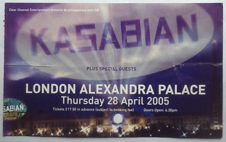 Kasabian Original Used Concert Ticket Alexandra Palace London 2005