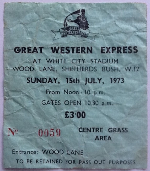 Kinks Lindisfarne Original Used Concert Ticket White City Stadium London 1973