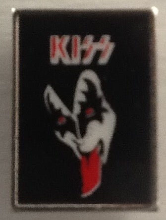 Kiss Gene Simmons Tongue Original Metal - Enamel Badge Pin 1970s