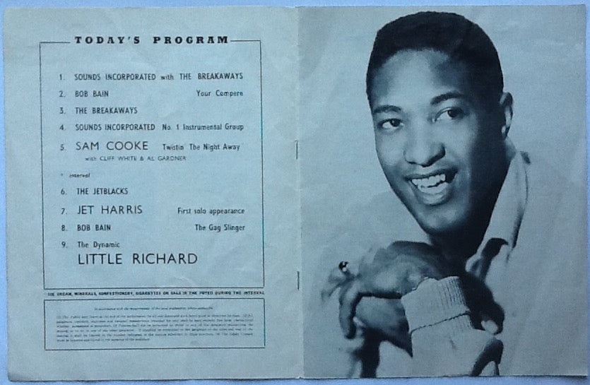 Little Richard Sam Cooke Jet Harris Original Concert Programme UK Tour 1962