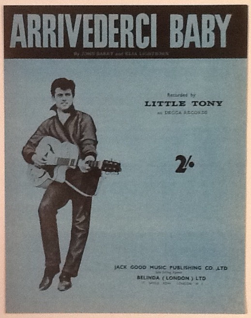 Little Tony Arrivederci Baby Original Mint Sheet Music 1959