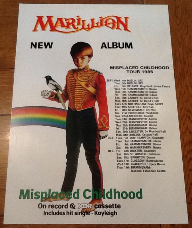 Marillion Original Concert and Promo Album Poster Misplaced Childhood Tour 1985