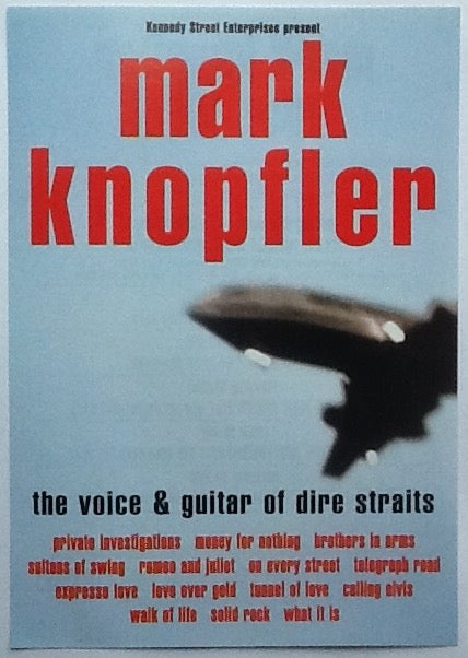 Mark Knopfler Original Concert Handbill Flyer Sailing To Philadelphia Tour 2001