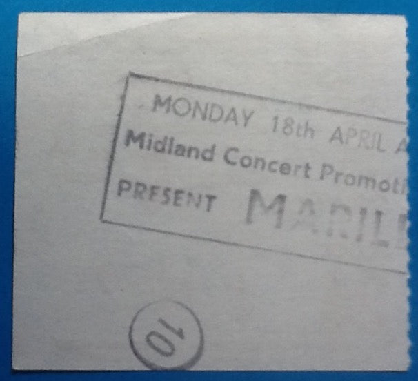 Marillion Original Used Concert Ticket Hammersmith Odeon London 1983