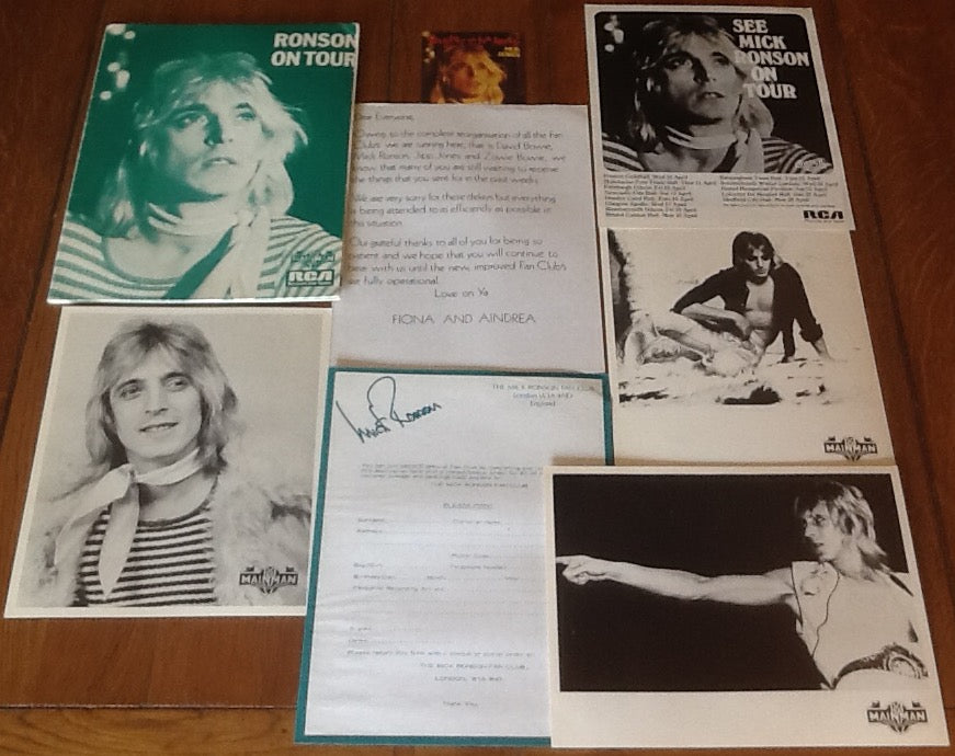 Mick Ronson Slaughter on 10th Avenue Original Promo Publicity Press Kit UK Tour 1974