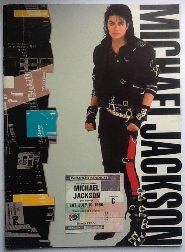 Michael Jackson Original Concert Programme & Ticket Bad World Tour Wembley Stadium London 1988