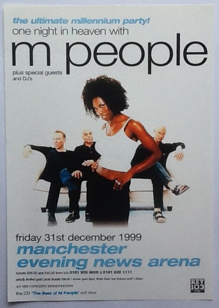 M People Original Concert Handbill Flyer MEN Arena Zmanchester 1999