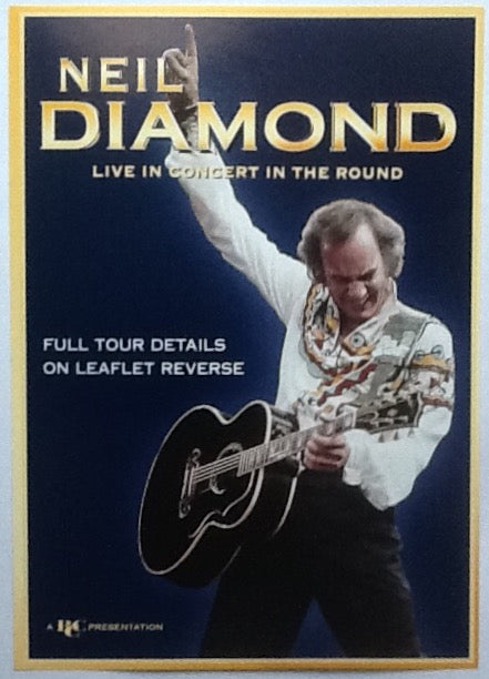 Neil Diamond Original Concert Handbill Flyer Live in the Round U.K. Tour 1999