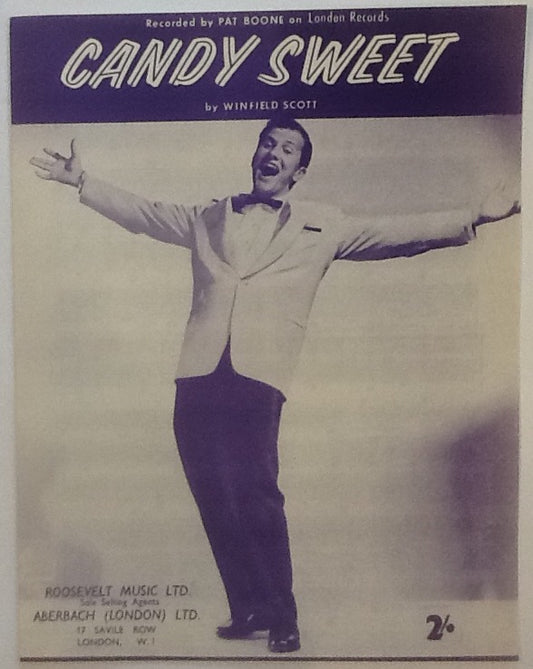 Pat Boone Candy Sweet Original Mint Sheet Music 1960