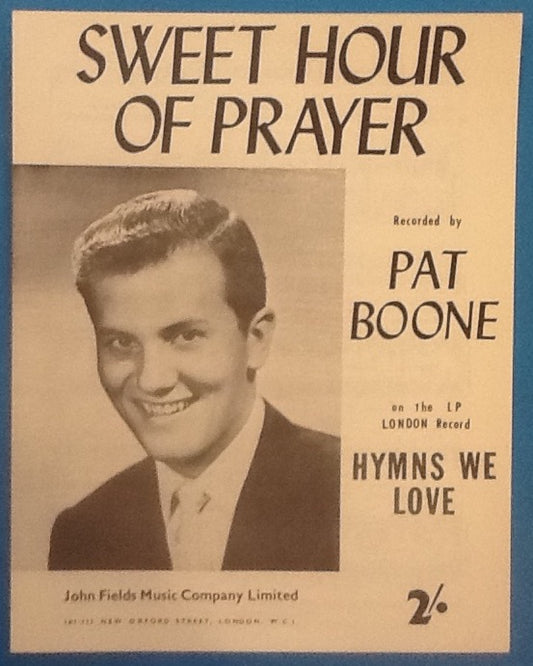 Pat Boone Sweet Hour Of Prayer Original Mint Sheet Music 1958