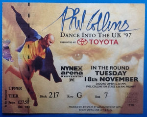 Phil Collins Original Used Concert Ticket Manchester 1997