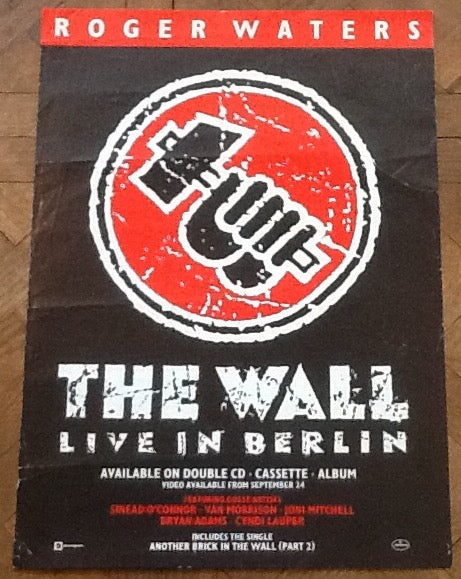 Pink Floyd Roger Waters The Wall Live in Berlin Promo Poster Mercury 1990