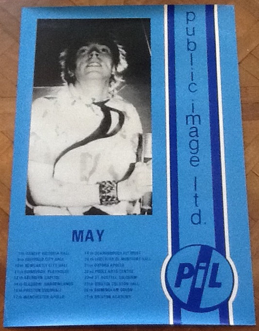 Public Image Ltd PiL Original Concert Tour Gig Poster UK Tour 1986