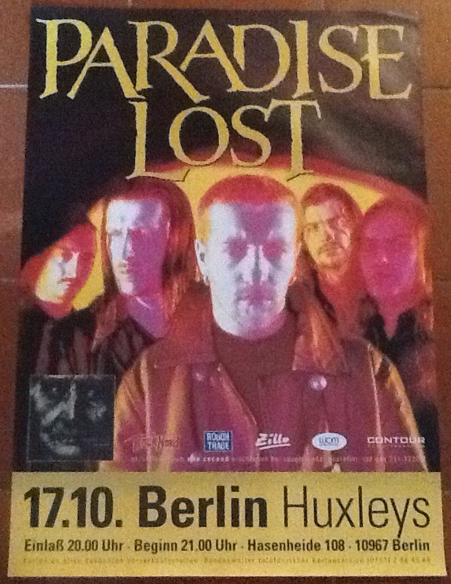 Paradise Lost Original Concert Tour Gig Poster Huxleys Berlin 1997