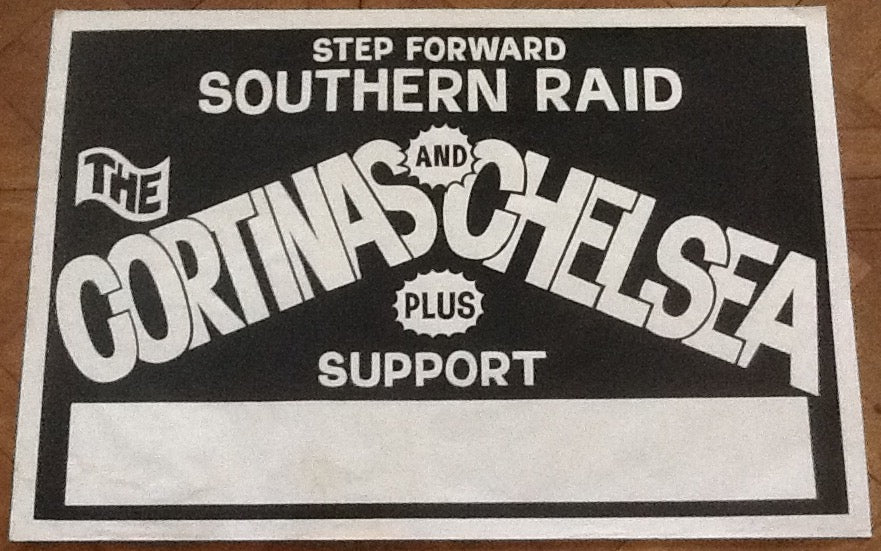Police Cortinas Chelsea Original Concert Tour Gig Poster Southern Raid Tour 1977