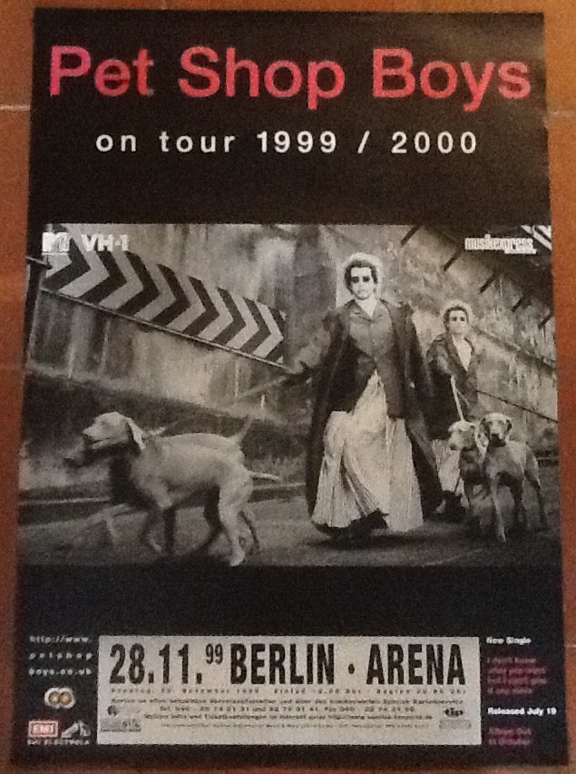 Pet Shop Boys Original Concert Tour Gig Poster Berlin Arena 1999